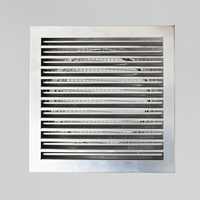 Grille d'aération murale carrée de haute qualité en acier inoxydable 304 pour raccordement de conduit d'air pour système de ventilation centralisée domestique