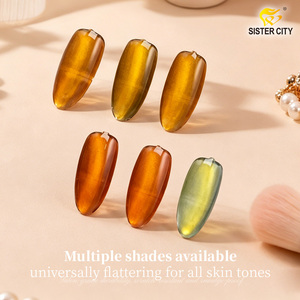 Gel Polish en Verre Ambré Non Toxique <span class=keywords><strong>de</strong></span> Haute Qualité, Lissant et Auto-Nivelant pour Salon <span class=keywords><strong>de</strong></span> Manucure et Nail Art - Product Image 5