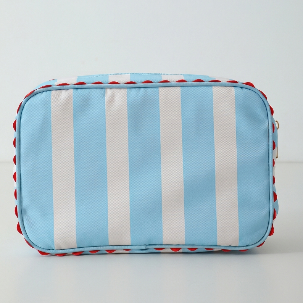 Baby Blue and White Stripes