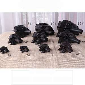 En gros, Jouet grenouille noire en bois massif, sculpté à la main, instrument de percussion grenouille qui couine, en bois naturel, instrument sonore pour enfants - Product Image 2