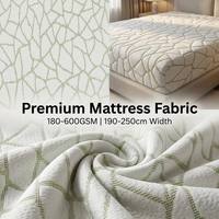 Tissu de matelas en jacquard de bambou écologique 180-600GSM |   Tissu pour matelas en coton naturel rafraîchissant, largeur 250 cm