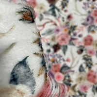 Serviette de lit en tissu minky double face extensible, ultra douce, respirante, écologique, à motif floral, très populaire