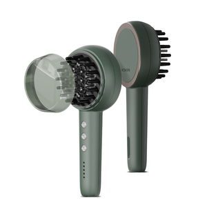 หวีนวดหนังศีรษะพร้อมเทคโนโลยีสั่นสะเทือนและที่ทาออยล์  วัสดุพลาสติก ABS สำหรับดูแลหนังศีรษะและเร่งการเจริญเติบโตของเส้นผม - Product Image 1