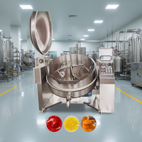 Manuelle hydraulische Kippkonstruktion, korrosionsbeständiger lebensmittelechter Kessel für scharfe Soßen, elektrischer Öl-Kochmixer