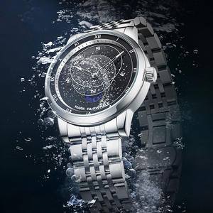 Reloj de Cuarzo para Hombre Mark Fairwhale con Esfera de Segundos Giratoria Estrellada, Resistente al Agua 30m, Caja de Metal, Brazalete de Acero Inoxidable FW-5053 - Product Image 2