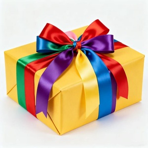 Grosir 4cm pita Satin untuk bunga kue pernikahan dekorasi kursi ikat pinggang kemasan hadiah warna kustom - Product Image 3