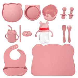 ชุดจานชามสำหรับเด็กทารก ทำจากซิลิโคนเกรดอาหาร ปลอดสาร BPA เป็นมิตรกับสิ่งแวดล้อม พร้อมแก้วน้ำ - Product Image 5