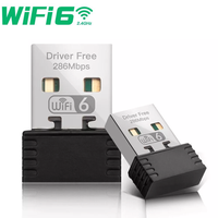 Adaptateur Wifi USB 2.4G Wifi6 286 Mbps Mini WIFI 6 802.11AX Dongle 300 Mbps Récepteur sans fil Carte réseau pour PC portable