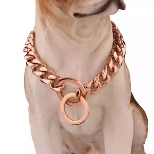Collares de Lujo de Oro para Perros Grandes, Kit de Correas Hip Hop para Mascotas, Collares de Estrangulamiento, Collar de Cadena Cubana para Perros - Product Image 2