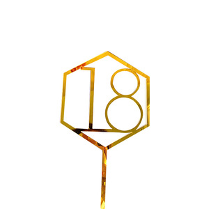 Adornos acrílicos para pasteles con números 18, 21, 30, 40, 50, 60, decoraciones para fiestas de cumpleaños, accesorios para pasteles, Honey And Sweetness - Product Image 5