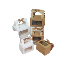 Boîtes trapézoïdales pliantes en carton kraft avec fenêtre, recyclables, pour supermarché, épicerie, alimentaire, avec pelliculage mat, vente en gros promotionnelle