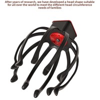 Masseur de relaxation pour le cuir chevelu à vibration, griffe de massage électrique multidimensionnelle rechargeable automatique pour le sommeil