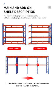 Système d'étagères de stockage industriel robustes sur mesure, unités de rayonnage métalliques empilables, rayonnage à palettes en acier pour entrepôt industriel - Product Image 6