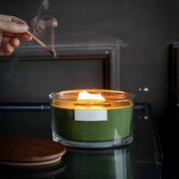 C&H Bootförmige Holzdocht-Glaskerzen Aromatherapie Natürliche Sojawachskerzen Private Label