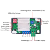 Module intégré de contrôleur et de pilote de moteur pas à pas ZK-SMC02, rotation CW/CCW, courant réglable 0-4A, 12-36V DC.