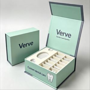 Boîte rigide écologique personnalisée Verve pour soins dentaires, avec fermeture magnétique, en carton ivoire, impression quadricolore pour - Product Image 1