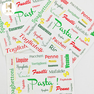 Serviettes imprimées, colorées, fraîches, à motifs de dessins animés, artistiques, avec alphabet anglais, et phrases créatives, mouchoirs jetables en gros - Product Image 1