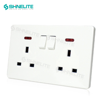 Interrupteur mural électrique Shinelite à gros bouton en plastique, 10A, 1 poste, prix compétitif, populaire auprès des fabricants, pour le Bangladesh, la Birmanie, le Nigéria