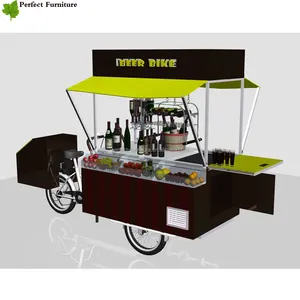 Mobiele Vending Voedsel Winkelwagen Draagbare Voedsel Kraam Kiosk Outdoor Ijs Display Push Kar Te Koop