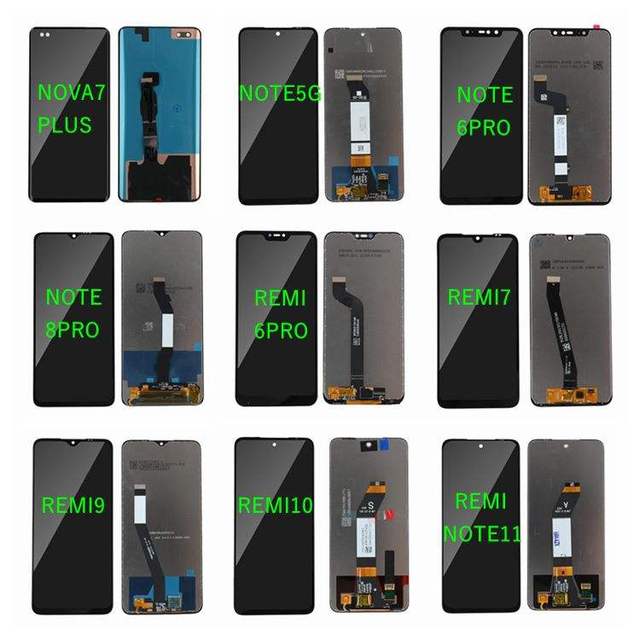 Original LCD Screen for Redmi 9A 8A 9T 10C 12C 13C Note 7 8 9 Pro 10X 8T A1 A2 Poco C40 C55 C65 Service Pack Mobile Phone Lcds