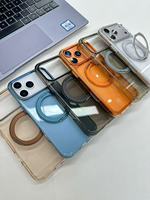 Étui magnétique en PC avec anneau diamanté 2,5 mm, coque de téléphone simple et professionnelle