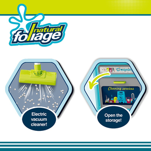 YS TOYS <span class=keywords><strong>Chariot</strong></span> de nettoyage en plastique pour enfants, ensemble de jouets avec aspirateur électrique à piles, 40 pièces, <span class=keywords><strong>chariot</strong></span> de jeu sonore pour le nettoyage - Product Image 5