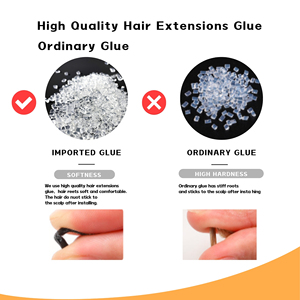 وصلات شعر ريمي مسبقة الربط من هاوهاو، وصلات شعر بشري مزدوجة السحب بطرف كيراتين مسطح، لون فاتح - Product Image 6