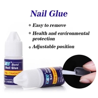 Colle à ongles forte pour faux ongles, colle adhésive à séchage rapide pour ongles à pression, fournitures de manucure pour Salon de beauté, 5 pièces/ensemble