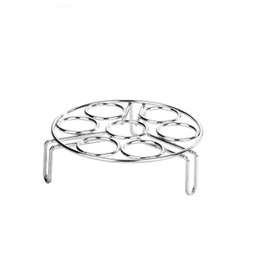 Support de cuisson vapeur rond en acier inoxydable, plateau isolant pour la cuisson à la vapeur des œufs et des légumes - Product Image 2