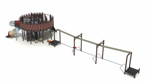 Kit de tyrolienne en bois d'extérieur commercial pour parc d'attractions, équipement de manège, tyrolienne pour enfants à vendre - Product Image 6