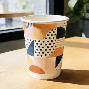 แก้วกระดาษรักษ์โลกแบบกำหนดเองสำหรับเครื่องดื่มร้อนเย็น แก้วกระดาษแบบใช้แล้วทิ้งสองชั้นฉนวนกันความร้อน - Product Image 3