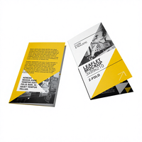 Impression personnalisée de brochures promotionnelles en papier, pliées en trois ou en deux, dépliants, prospectus, menus de restaurant