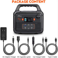 Stations d'alimentation solaire électriques à onde sinusoïdale pure au lithium pour le camping, l'industrie et la maison, portables, 300W