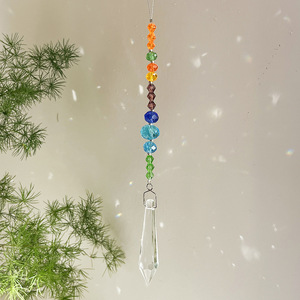 Venta al por mayor colorido arte decoración <span class=keywords><strong>cristal</strong></span> colgante octogon Chakra <span class=keywords><strong>bolas</strong></span> <span class=keywords><strong>de</strong></span> <span class=keywords><strong>cristal</strong></span> atrapasoles para el hogar Oficina jardín decoración - Product Image 3