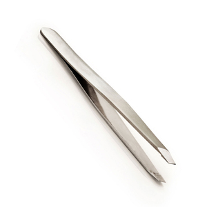 Pinces à sourcils réutilisables de haute qualité en acier inoxydable, instruments de beauté, pointe inclinée, légères et durables - Product Image 3