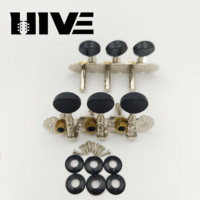 HIVE Mécaniques d'accordage de guitare folk 3R3L 6 cordes, de haute qualité, exquises, à double trou, avec engrenage métallique