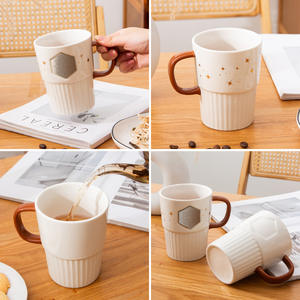 Mug en céramique sur mesure grande capacité avec poignée, cadeau pour hommes, couples, usage domestique - Product Image 3