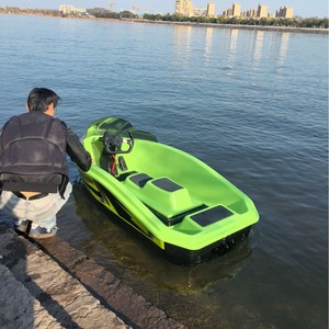 Moto acuática Rush Wave Jet Ski de 1 plaza, de fibra de vidrio, eléctrica, para deportes acuáticos - Product Image 3
