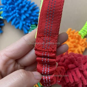 Çok renkli şanslı köpek oyuncak kauçuk top interaktif çekme Bite zıplayan top Pet römorkör köpek çiğnemek oyuncak - Product Image 5