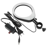 Lampe d'illumination annulaire LED 25mm 32mm 80 SMD pour microscope stéréo monoculaire de laboratoire, source de lumière d'appoint à grande vue