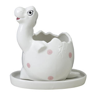 <span class=keywords><strong>Maceta</strong></span> <span class=keywords><strong>de</strong></span> Cerámica con Diseño <span class=keywords><strong>de</strong></span> Dibujos Animados, Blanca con Puntos, Resistente a la Corrosión, para Escritorio, con Diseño Abstracto <span class=keywords><strong>de</strong></span> <span class=keywords><strong>Dinosaurio</strong></span> - Product Image 5