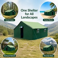 Carpa de Emergencia para Supervivencia al Aire Libre, Tela Resistente a Desgarros, Impermeable, Resistente al Viento, Montaje Rápido, EE. UU./UE
