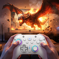Manette de jeu sans fil magnétique 9 axes à effet Hall pour Switch 2, Switch, PC, TV, contrôleur sans fil avec RGB, bouton C et fonction vocale