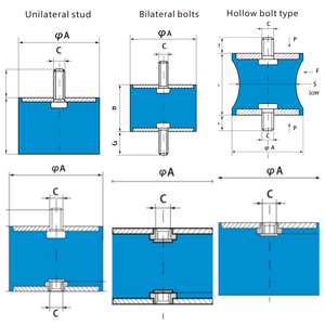Tùy chỉnh chống rung cao su gắn giảm xóc NBR/EPR/đệm cao su thiên nhiên tùy chỉnh đúc cao su bội - Product Image 2