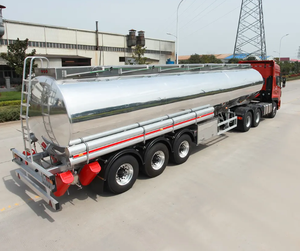 Nouveau ou d'Occasion, en Acier Inoxydable ou Alliage d'Aluminium, <span class=keywords><strong>Citerne</strong></span> à Essence Semi-Remorque de 40 000 à 60 000 <span class=keywords><strong>Litres</strong></span> à 4 Essieux, Pneus 12r22.5, Camion à Huile Manuel 6x4, Vente - Product Image 4