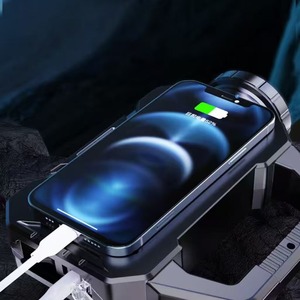 Solar Powered Led Flashlight High Intensity Outdoor Waterproof Rechargeable Portable Work Light Star Model Bk 688 - Product Image 1