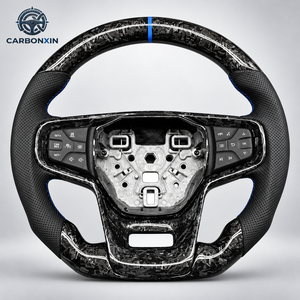 Volante Deportivo Personalizado de Fibra de Carbono y Cuero con LED para F150 Bronco Ranger Raptor 2009-2014 - Product Image 4