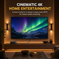 Câble DP vers HDTV plaqué or 4K 1080P, 1,8 m, blindé en PVC tressé, cordon audio-vidéo pour home cinéma, ordinateur, moniteur HDTV