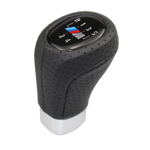 Pommeau de levier de vitesse en cuir noir pour Bmw, 5 vitesses, logo M, ergonomique pour transmission manuelle - Product Image 2