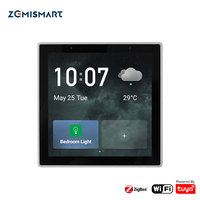 Zemismart Tuya Smart Home Panneau de commande à écran tactile multifonctionnel 4 scènes intelligentes de contrôle central Appareils intelligents Zigbee